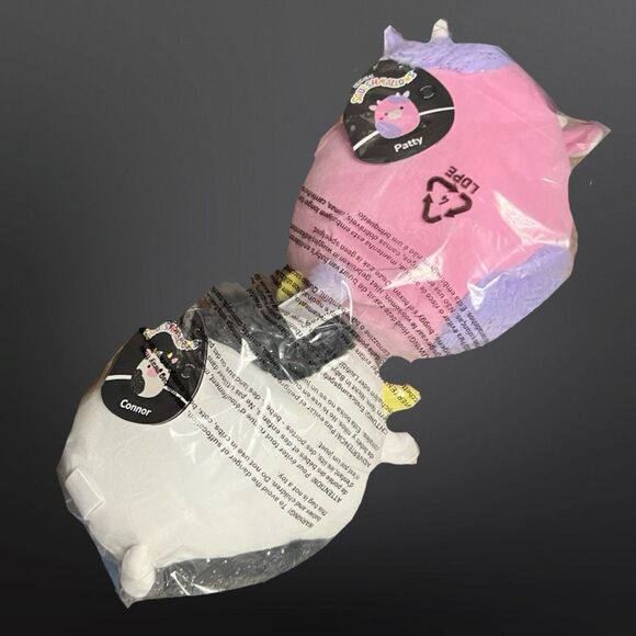 NWT 2024 Valentine Fuzzy Patty Cow & Connor Cow Select Series Squishmallows 8” - Picture 7 of 9